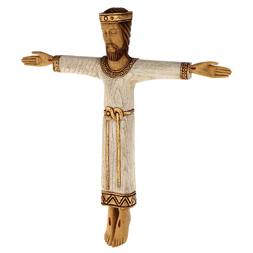 Wood Cross Christ Priest and King Atelier Bethléem 60 cm 5