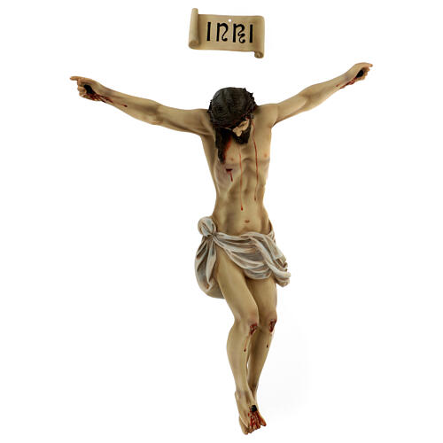 Body of Christ, 60cm in wood paste with elegant decorations 3