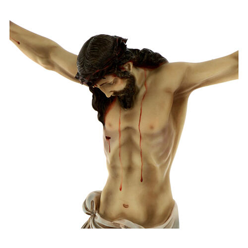 Body of Christ, 60cm in wood paste with elegant decorations 4