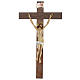 Crucifix, Agony, 45cm in wood paste with elegant decorations s1