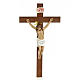 Classic crucifix, 30cm in wood paste with elegant decorations s1