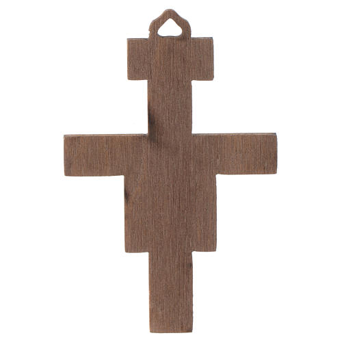 Crucifijo madera San Damiá 8 cm 2