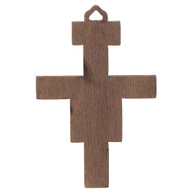 Crucifixo madeira São Damião 8 cm