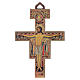 Crucifixo madeira São Damião 8 cm s1
