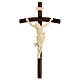 Kruzifix, Modell Leonardo, Kreuz mit gebogenem Balken, Korpus natur s1