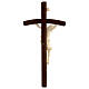 Kruzifix, Modell Leonardo, Kreuz mit gebogenem Balken, Korpus natur s3