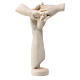 Cruz da paz com pedestal madeira de tília natural Val Gardena 30 cm s1