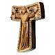 Tau cross with Saint Francis, painted linden wood, Val Gardena, 11.8 in s2