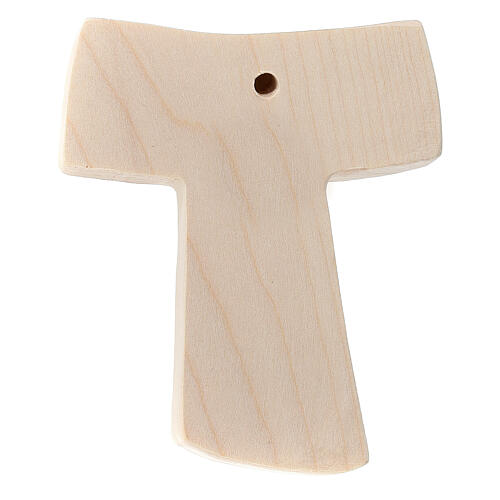 Croce San Francesco Tao Val Gardena tiglio naturale 30 cm 3