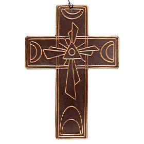 Kreuz um zu haengen Keramik Dreifaltigkeit