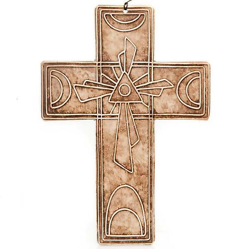 Croix murale en céramique Trinité 4