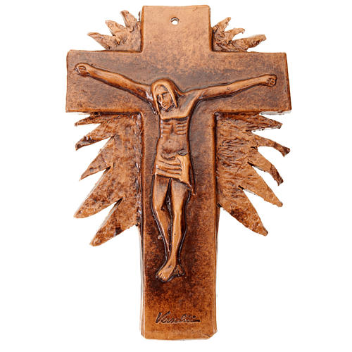 Crucifixo de parede raios 23 cm 2