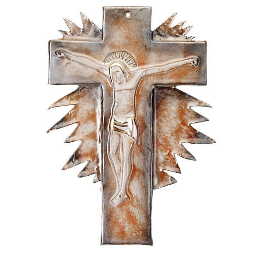 Crucifixo de parede raios 23 cm 3