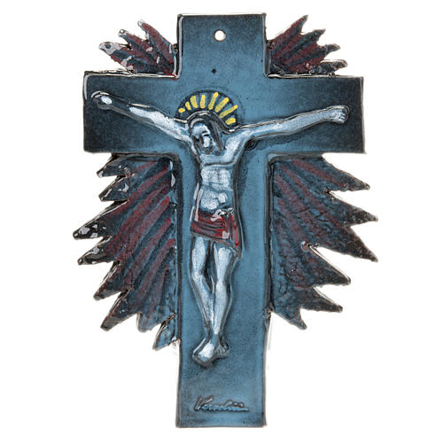Crucifixo de parede raios 23 cm 4