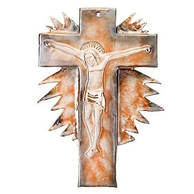 Crucifixo de parede raios 28 cm