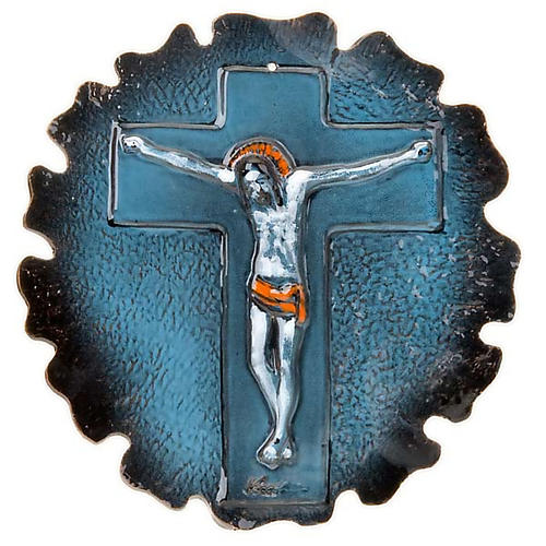 croix murale en céramique, diamètre de 30 cm 3