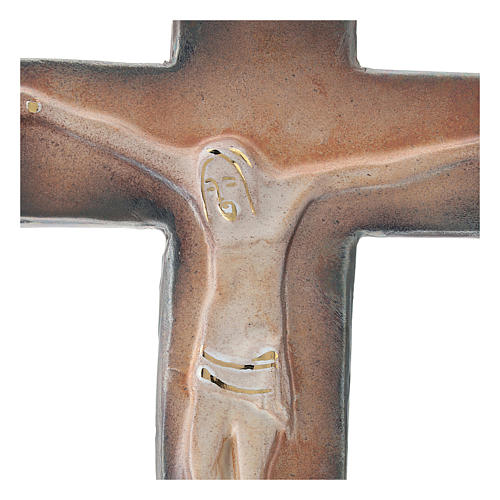 Croix murale en céramique 23 cm 3