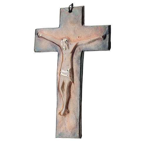 Croix murale en céramique 23 cm 5