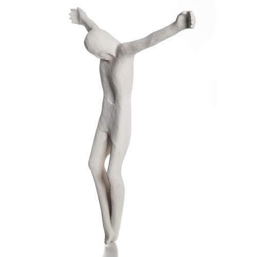 Cuerpo de Jesucristo estilizado 66 cm. arcilla blanca 4