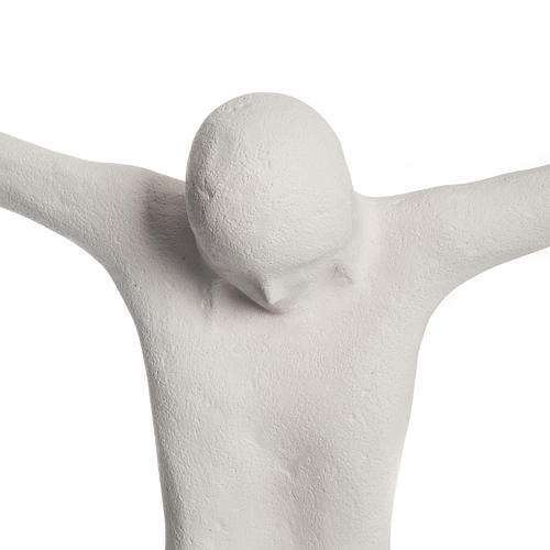 Corpo di Cristo stilizzato 66 cm argilla bianca 3