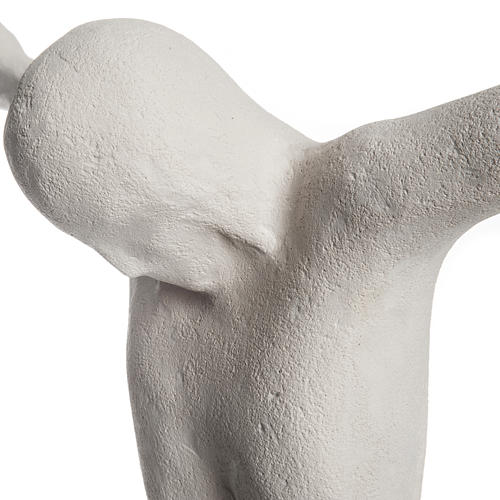 Corpo di Cristo stilizzato 66 cm argilla bianca 5