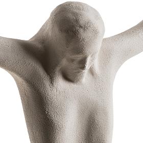 Cuerpo de Jesucristo estilizado 44 cm. arcilla blanca