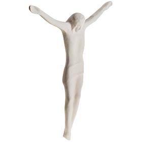 Corpo di Cristo stilizzato 44 cm argilla bianca s3