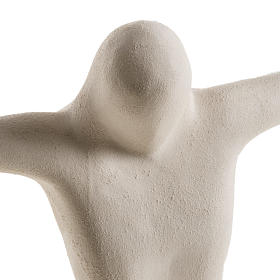 Corpo di Cristo stilizzato 28 cm argilla bianca