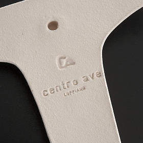 Tau Kruzifix aus weissen Ton, 17cm. s4