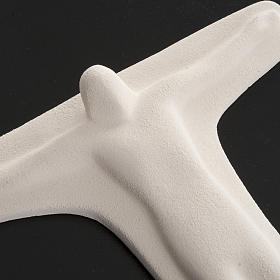 Crocifisso tau e corpo argilla bianca 17 cm s3