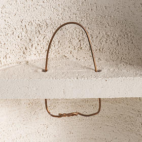 Crucifijo Estrellas arcilla blanca y oro 29,5 cm. s5