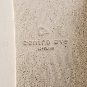 Crocefisso Stele argilla bianca 29,5 cm s4