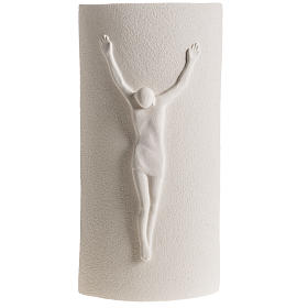 Krucyfiks Stele szamot biały 29,5cm