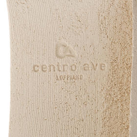 Kruzifix auf Stele weissen Ton und Gold, 29,5cm. s5