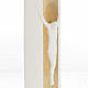 Crocefisso Stele argilla bianca oro con luce 29,5 cm s4
