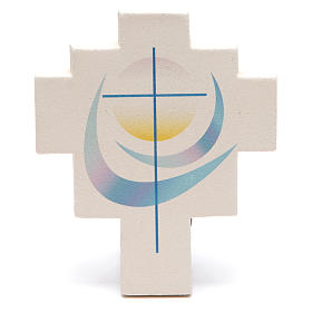 Iris cross by Ceramica Centro Ave, blue