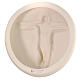 Crucifix, Jesus and bread, white clay, 10 in s4
