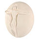 Crucifix, Jesus and bread, white clay, 6 in s2