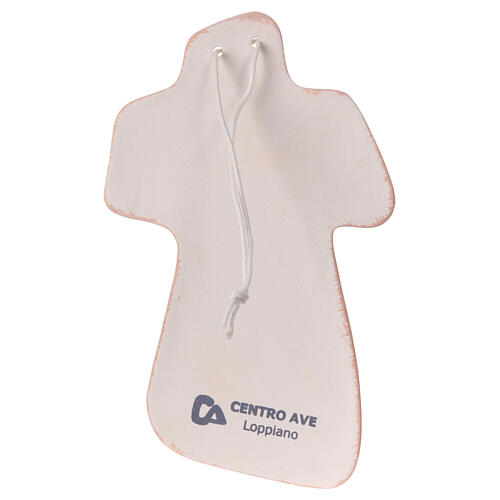 Kreuzsilhouette aus Terrakotta in Pfirsichfarbe Centro Ave 15x10 cm 3