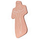 Stylised crucifix with silhouette, peach terracotta, Centro Ave, 6x4 in s2