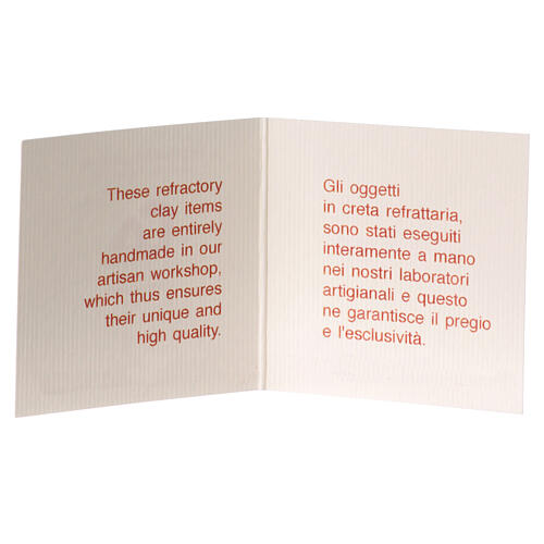 Silhouette Christus am Kreuz aus grüner Terrakotta Centro Ave 15x10 cm 5