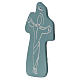 Silhouette Christ sur la croix terre cuite verte Centre Ave 15x10 cm s2