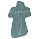 Silhouette Cristo su Croce terracotta verde Centro Ave 15x10 cm s1