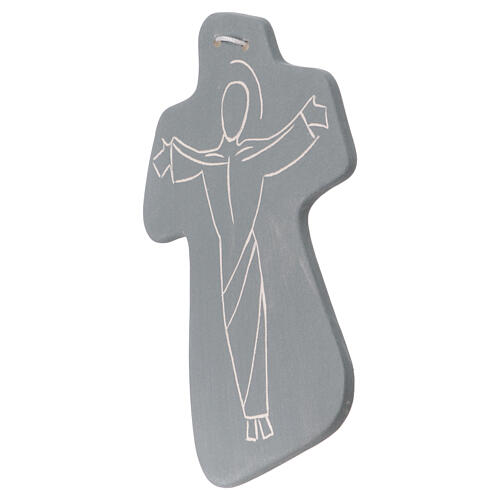 Terracotta crucifix with Christ's silhouette, Centro Ave, 6x4 in 2