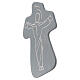Crucifix en terre cuite grise silhouette Christ sur la croix Centre Ave 15x10 cm s2