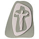 Crocefisso a parete silhouette Cristo color salvia Centro Ave 21x17 cm s1