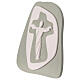 Crocefisso a parete silhouette Cristo color salvia Centro Ave 21x17 cm s2