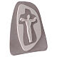 Cristo en la cruz de terracota bajorrelieve color gris ceniciento Centro Ave 20x20 cm s3