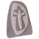 Cristo in croce in terracotta bassorilievo color tortora Centro Ave 20x20 cm s3
