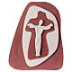 Stilisierter Christus an Wandkreuz in brauner Farbe Centro Ave 20x20 cm s1